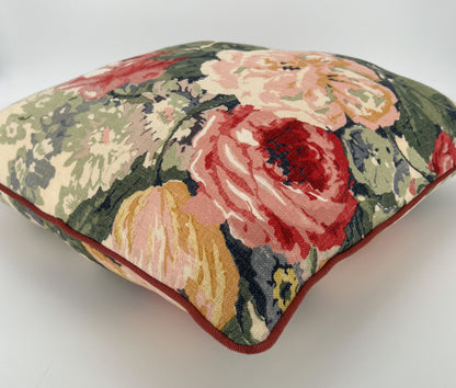 Floral Scatter Cushion Cover With Piped Edge